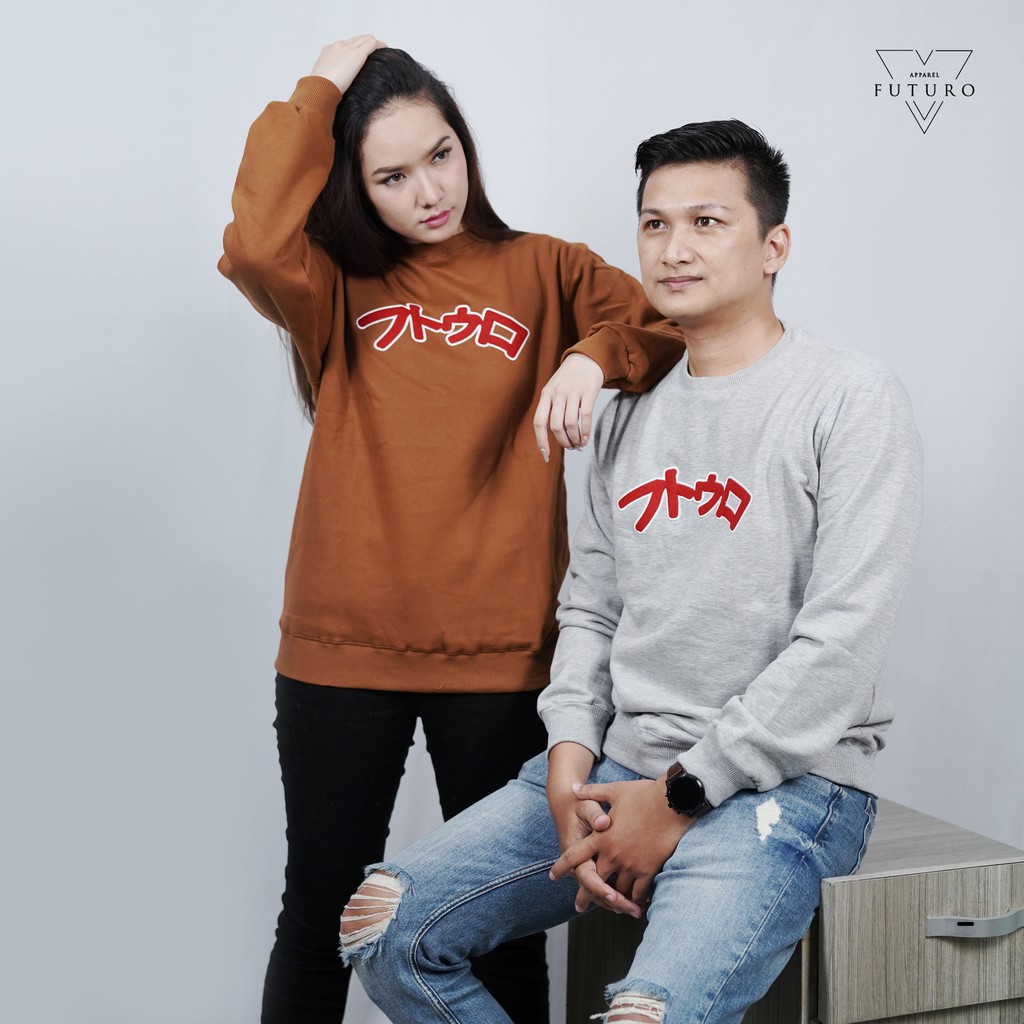 futuro crewneck sweater premium pria sweater bordir japan