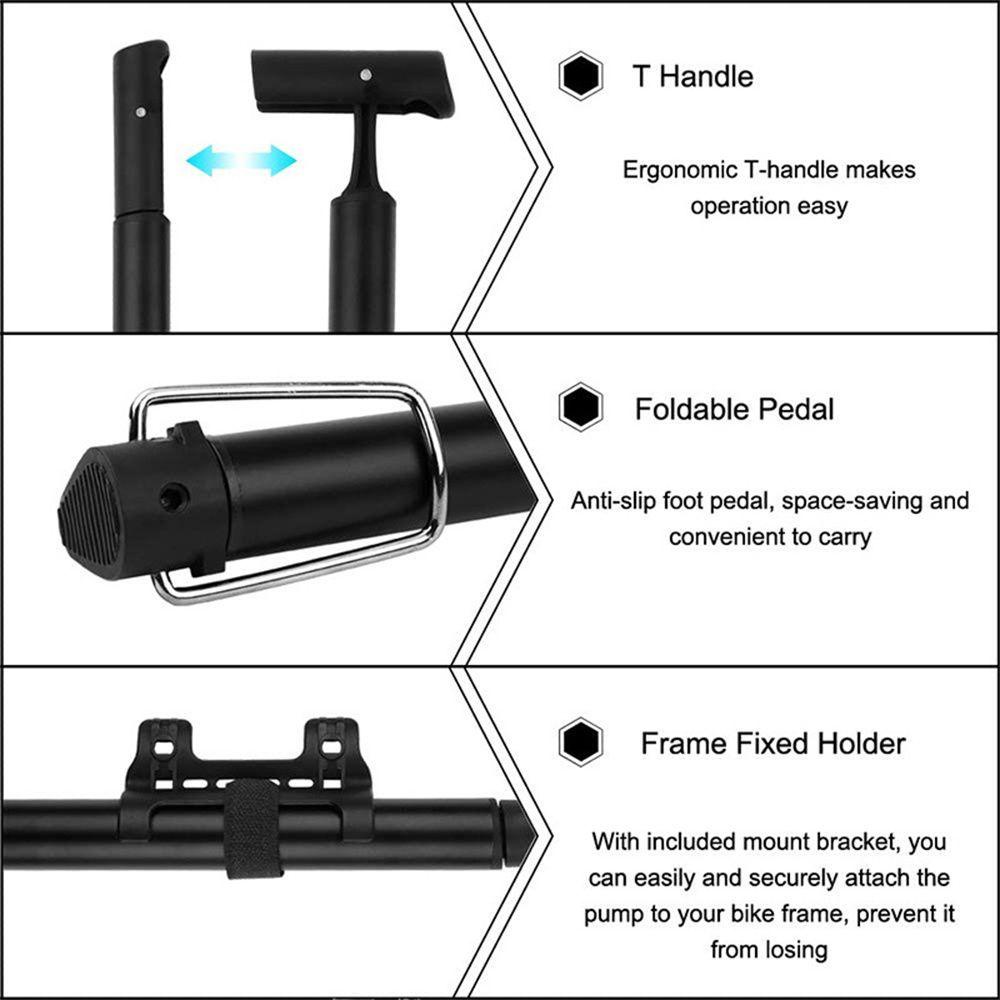 Populer Pompa Sepeda Aksesoris Olahraga Luar Ruangan Valve Ban Sepeda Inflator