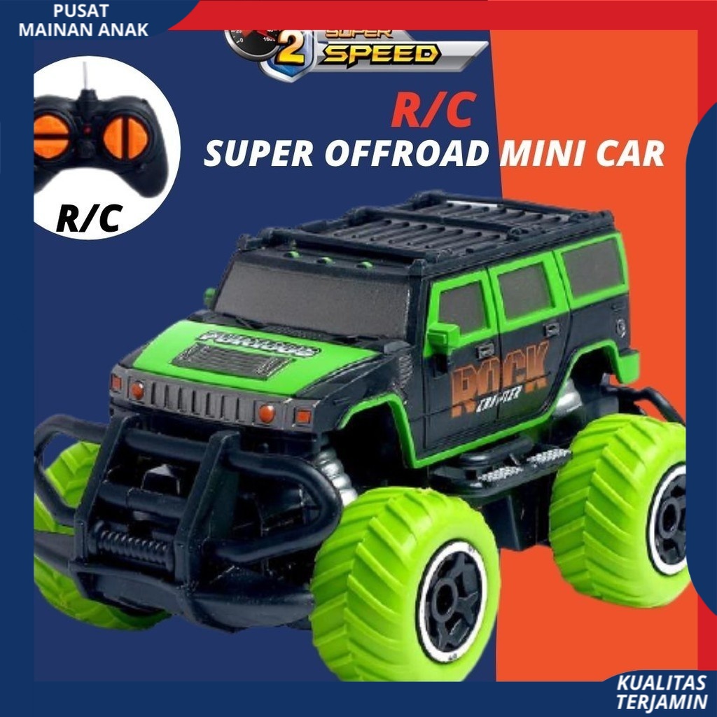 RC Mini Car Jeep offroad Mobil Remot Kontrol Skala 1:43  Mainan Anak Laki Laki Murah SNI Terbaru