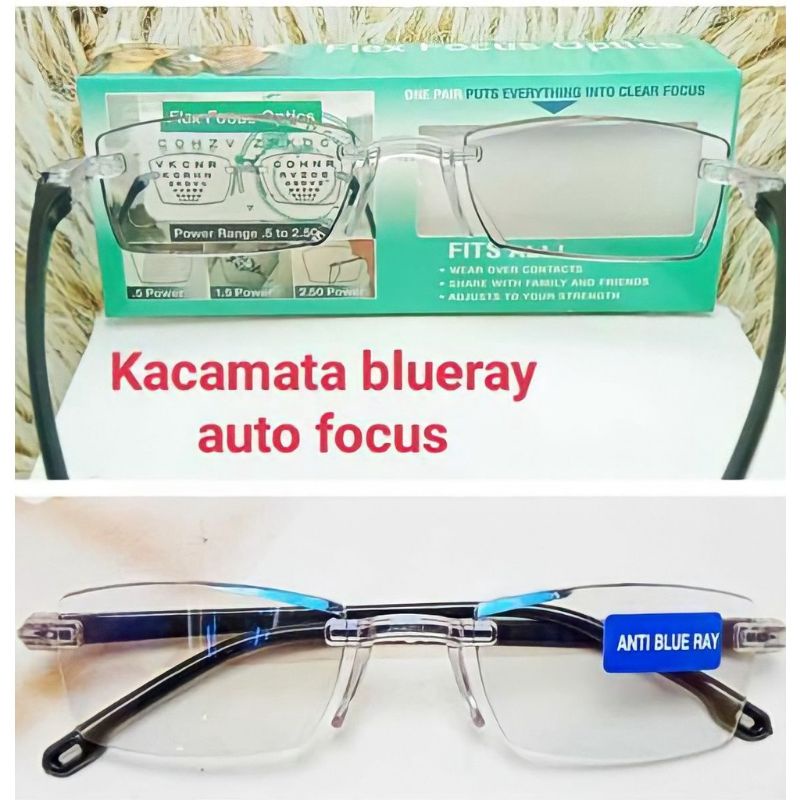 Kacamata Anti Bluray Auto Focus/Kacamata Auto Flexi One Power Reader/Kacamata Plus Auto Focus Adjusm