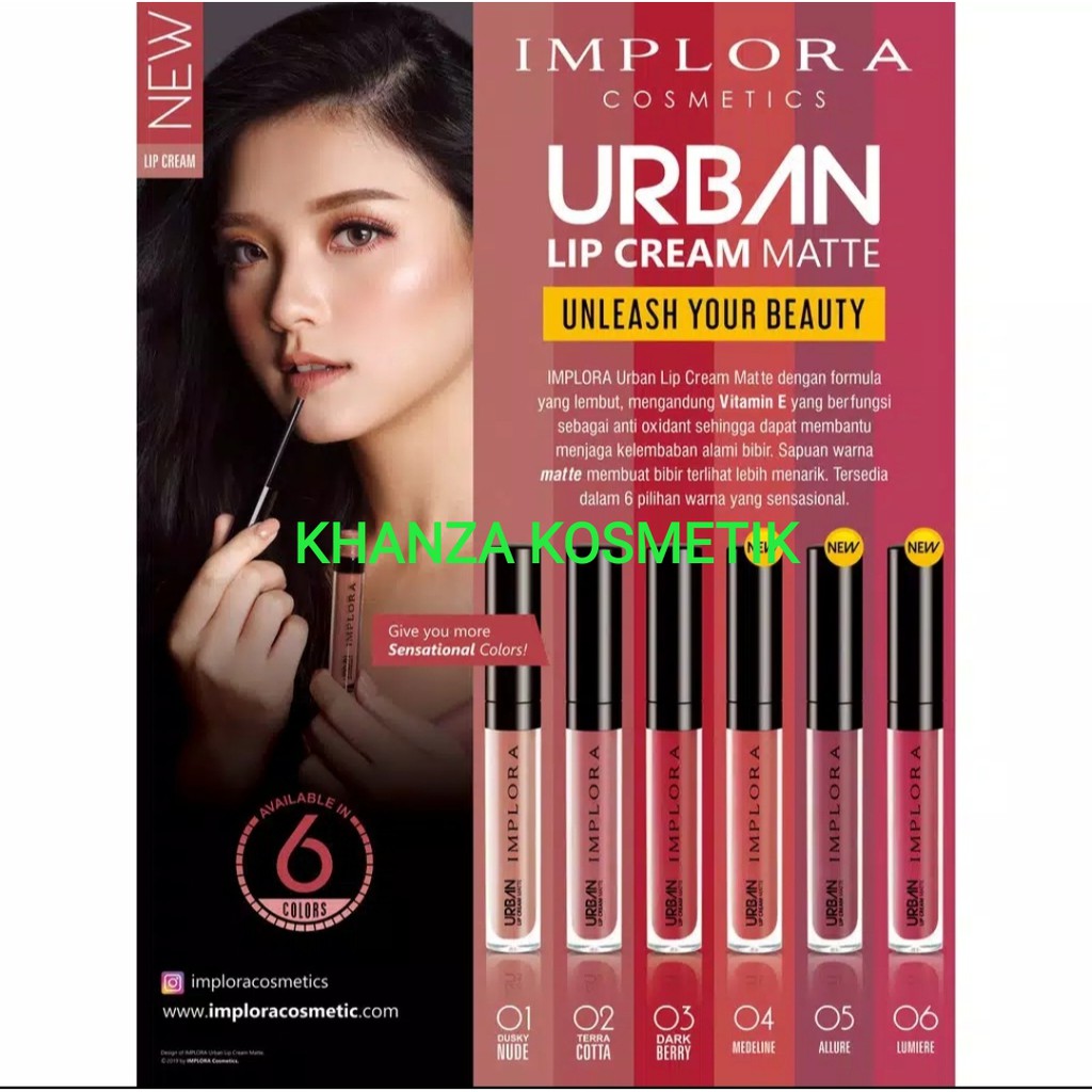 KHANZAACC IMPLORA Urban Lip Cream Matte Original BPOM