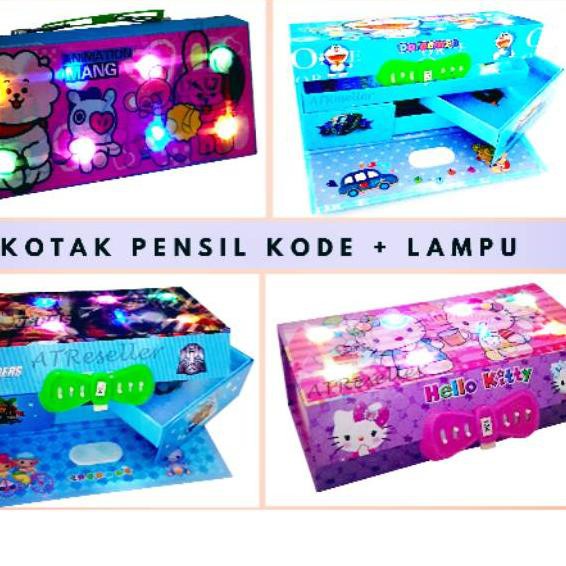 Tempat Pensil / Kotak Pensil 3 Susun 3D LED Karakter