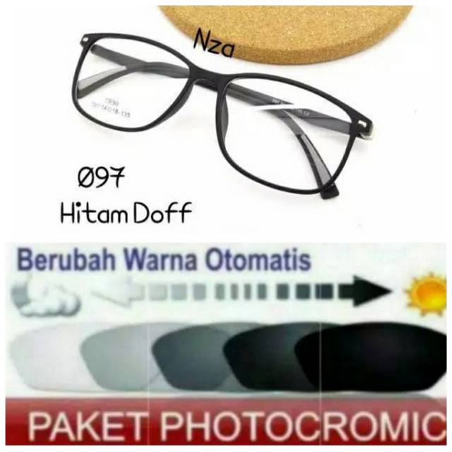 Frame Kacamata Terbaru Anti Radiasi PHOTOCROMIC, Kaca mata Minus, Kacamata Plus, Kaca mata Elastis