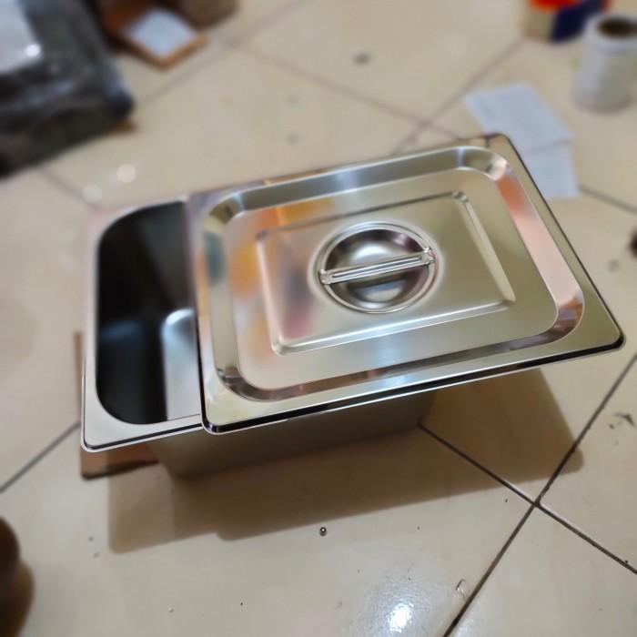 Panci Kotak Deep Fryer 6 Liter Stainless + Tutup