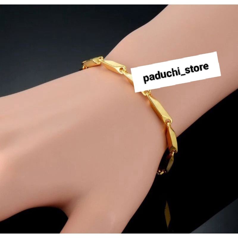 GELANG TITANIUM PRIA WANITA MODEL RANTAI PADI