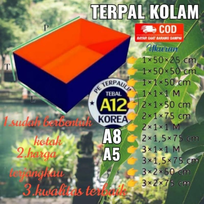 kolam terpal ikan terpal kolam tebal terpal kolam ikan lele bisa bayar cod