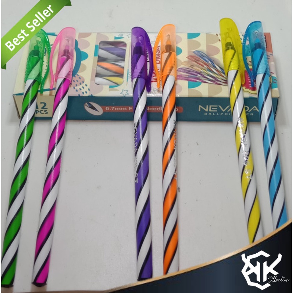 

Ballpoint / Puplen / Bolpen Murah Lilin Ulir Nevada