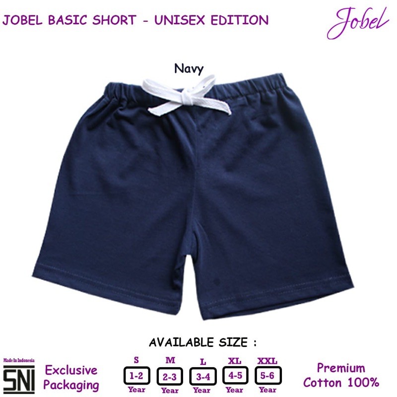 Jobel Basic Short Unisex - Kazel Celana anak Murah/Celana Harian