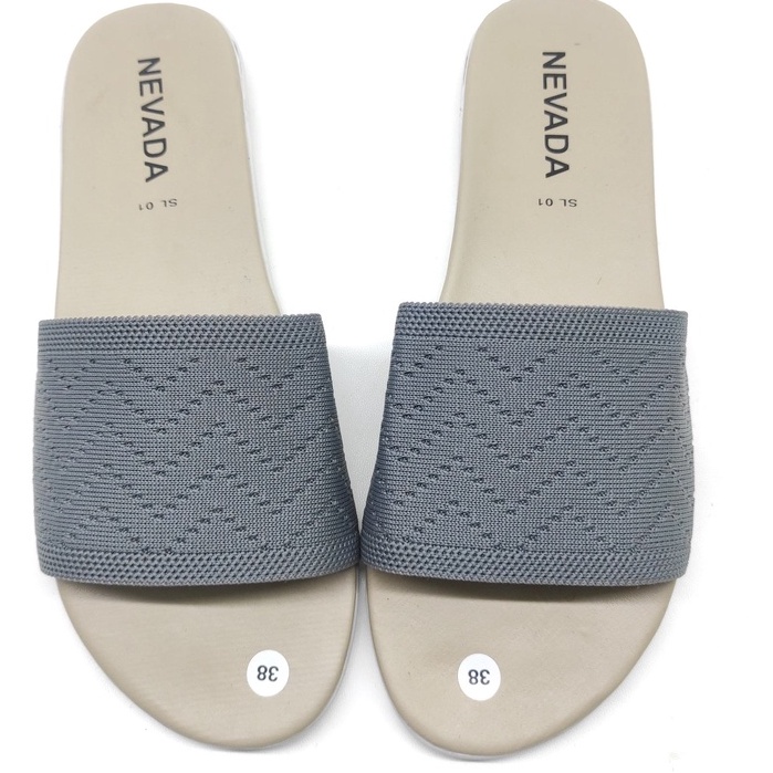 Sandal Slide Selop Rajut Import Termurah - Sandal Wanita Nevada slip on -176