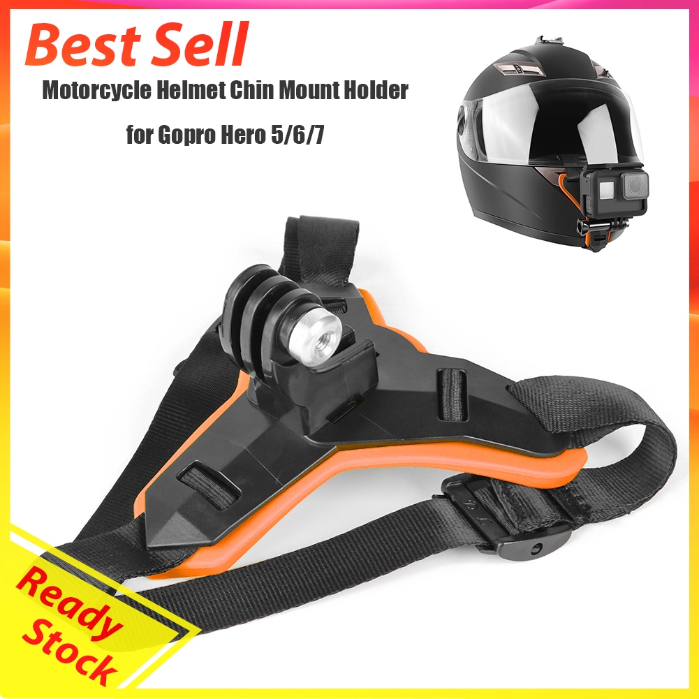 Motorcycle Helmet Chin Strap Mount for GoPro Hero Xiaomi Yi OSMO Action