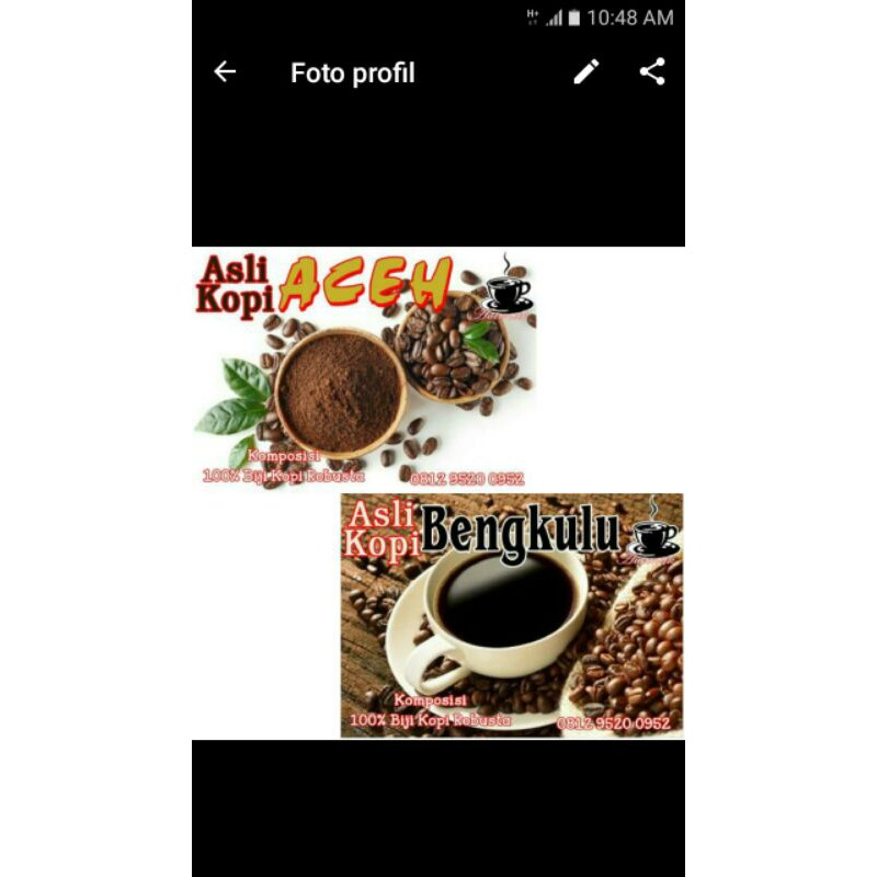 

Kopi Bubuk Bengkulu kemasan 250gr