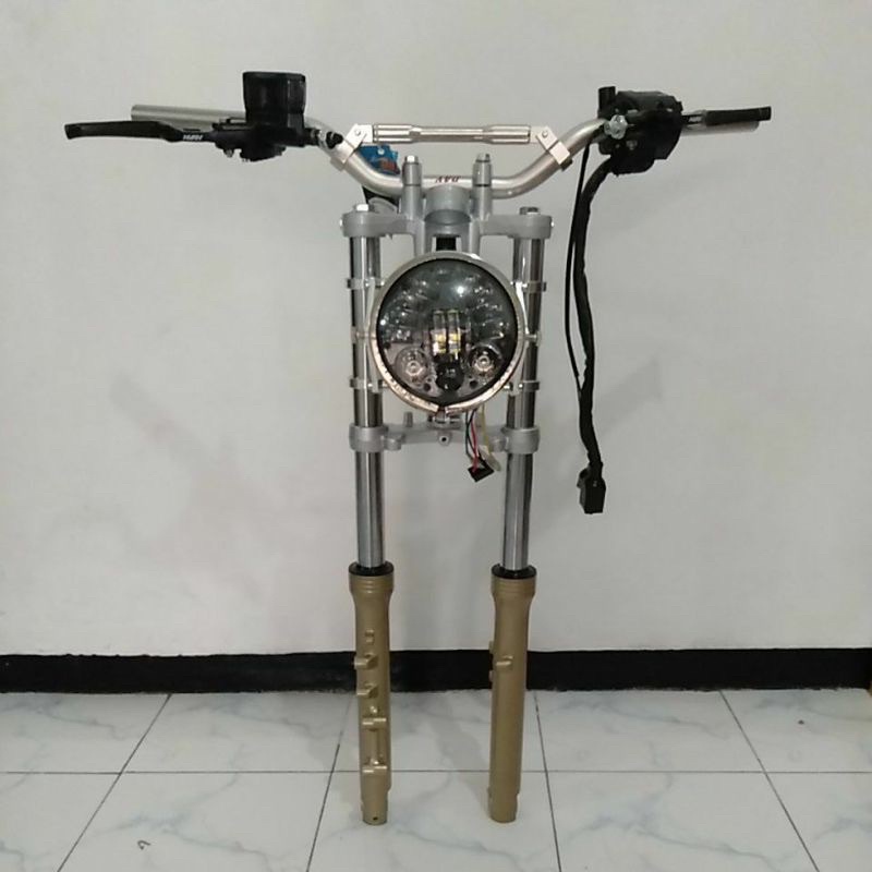 Shock Skok Depan Ninja Set paket lampu stir holder ksr daymaker 16 led batok l2g master rem copy rcb