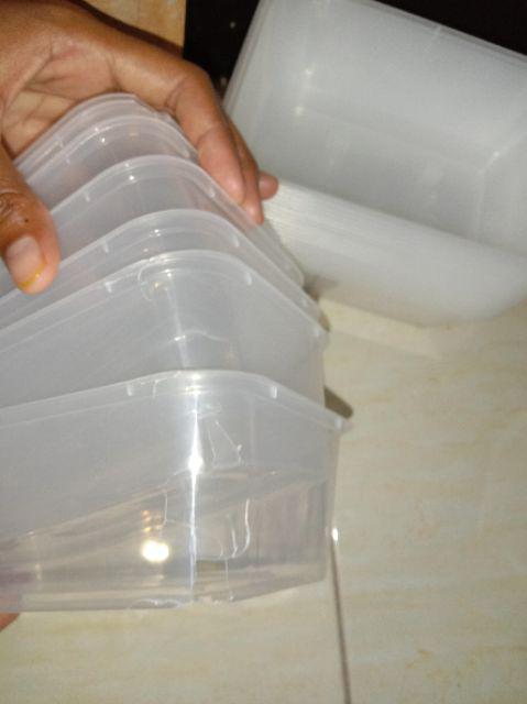 Kotak Makan 750ml/tempat Makanan/kotak Plastik/thinwall/box Plastik