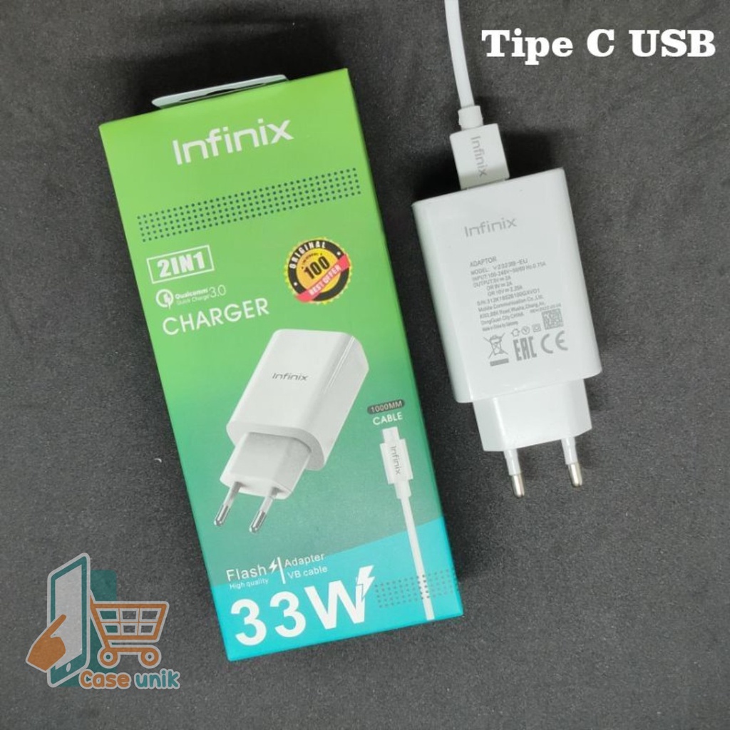 CHARGER CASHAN INFINIX FAST CHARGING 3A 33W ORIGINAL TIPE C USB CS4605