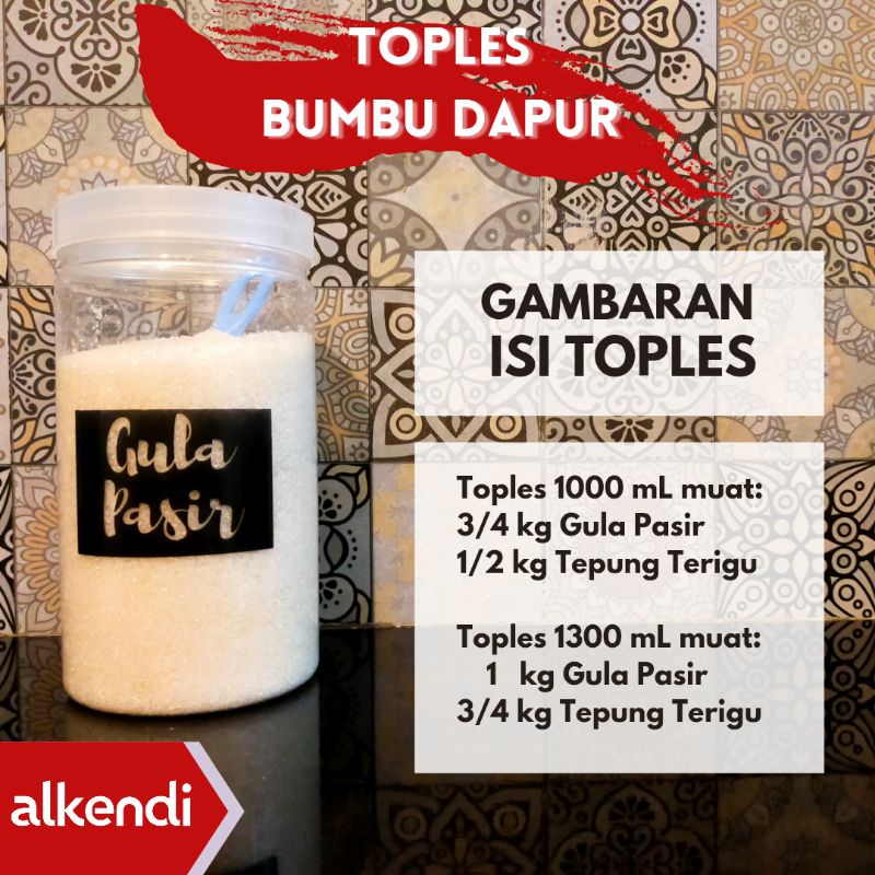 [TABUNG] TOPLES BUMBU DAPUR - HITAM || TUTUP WARNA HITAM