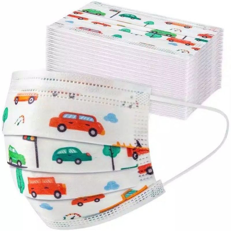 MASKER ANAK 3 PLY MOTIF/ 3 PLY KIDS CHILD/EARLOOP ISI 50 PCS