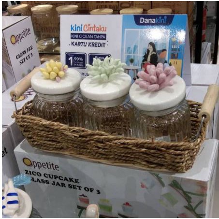 TOPLES KACA SET KERANJANG /TOPLES INFORMA/TOPLES LEBARAN