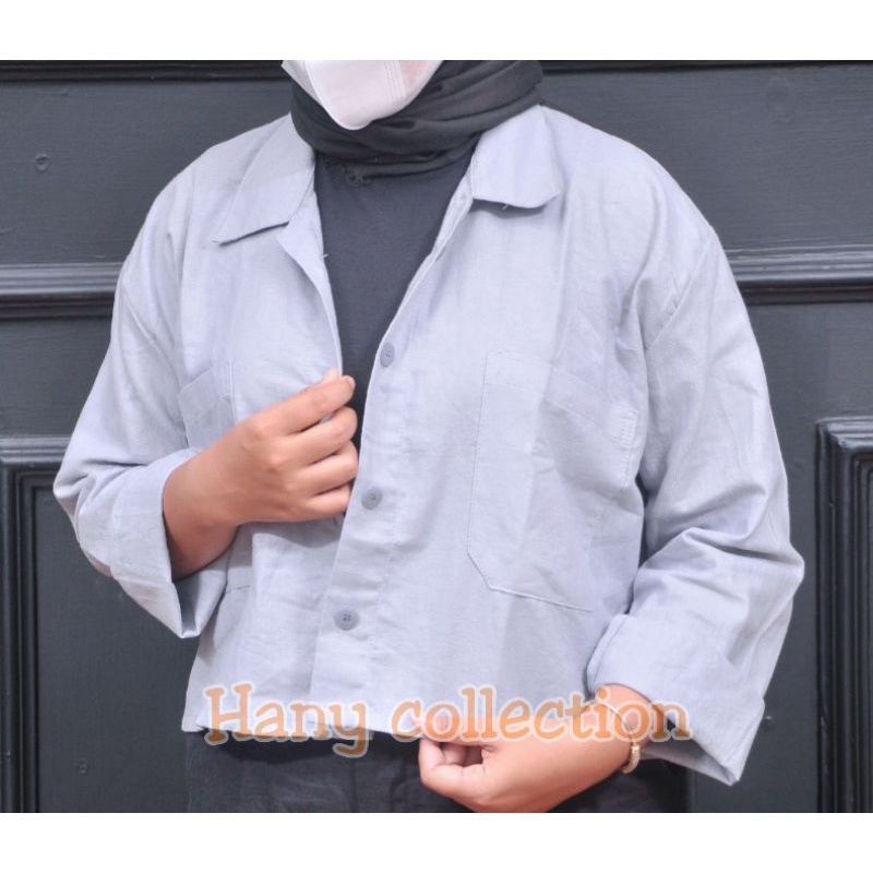 Kemeja Gita Rami Basic Shirt//Kemeja Crop kekinian//kemeja oversize terbaru-4