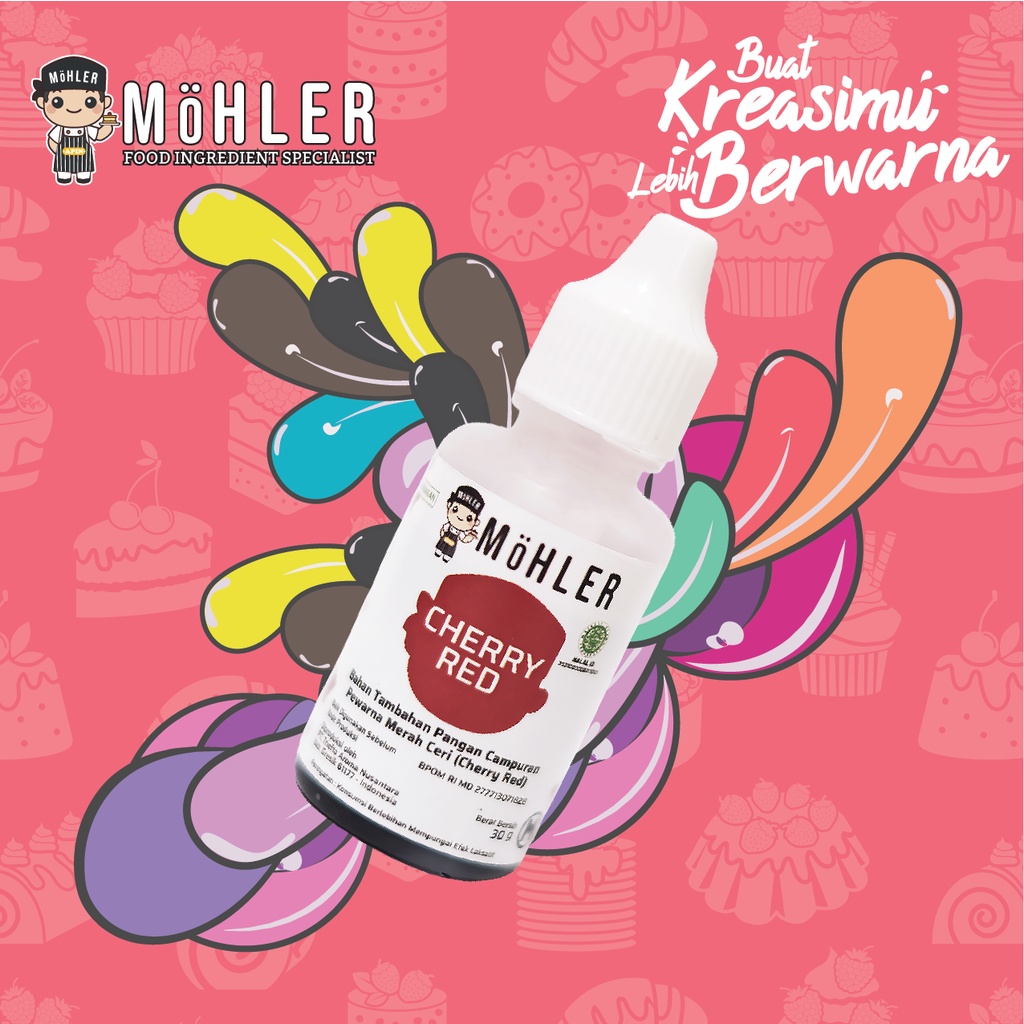 MOHLER Coloring Cherry Red (KLIK KOMBO HEMAT UNTUK BELI 1 GRATIS 1)