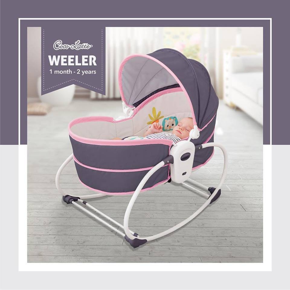 Cocolatte Weeler 5 in 1 Rocker &amp; Bassinet Ayunan Tempat Tidur Bayi Bouncer Baby