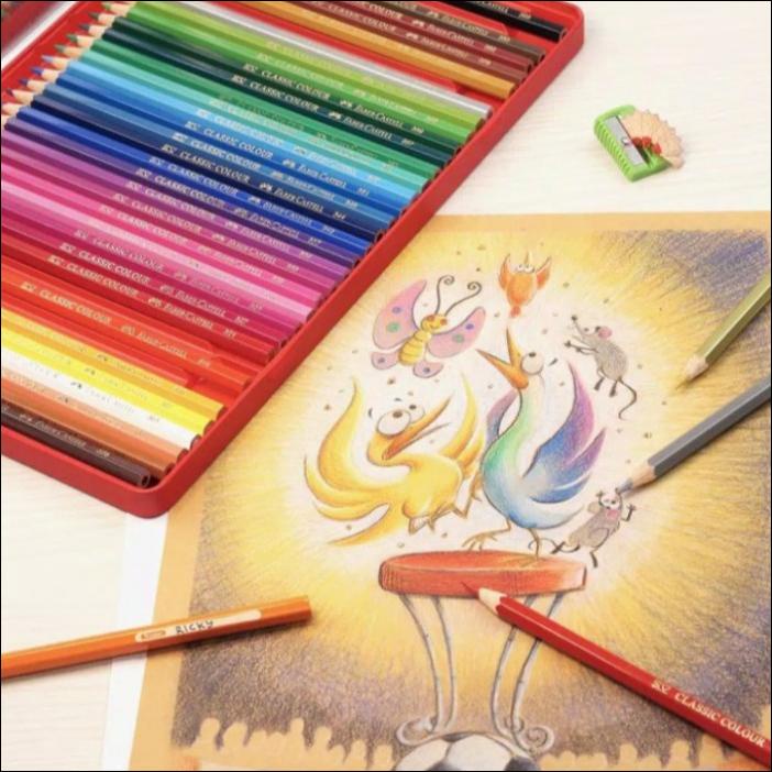 

Pensil warna Faber Castell 36 warna Classic Tin Case (Kemasan Kaleng)