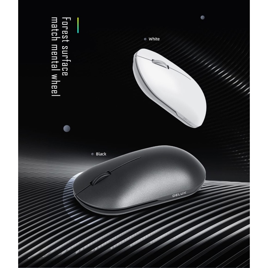 Mouse Delux M399 - Wireless Dan Bluetooth Mouse Gaming Delux M399