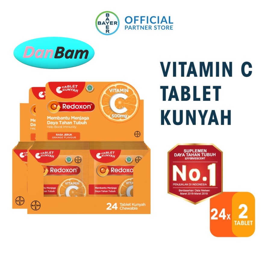 Redoxon Vitamin C 500mg Tablet Kunyah x 2 box