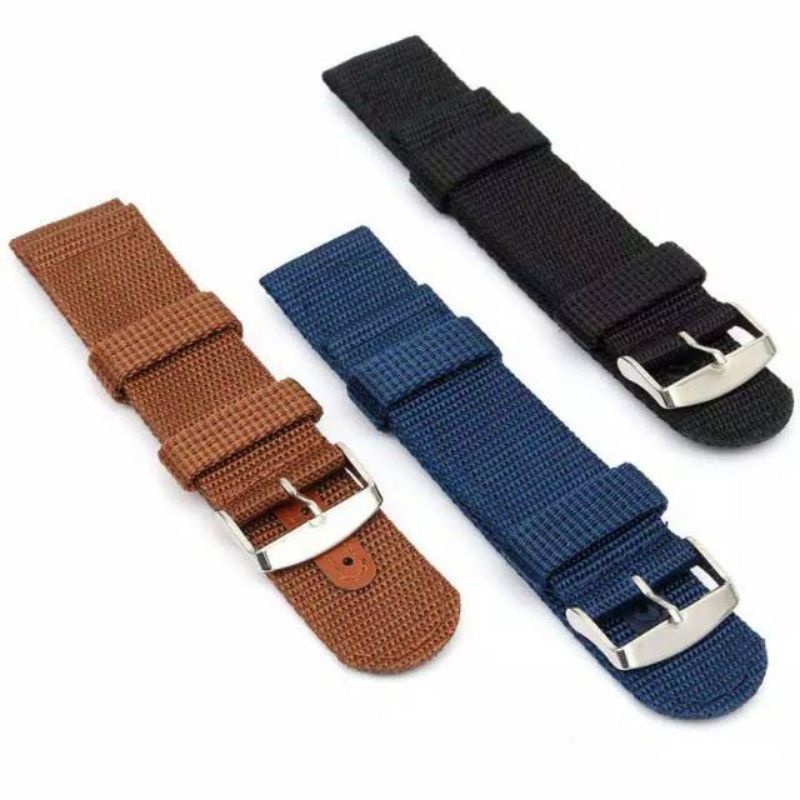 strap tali jam tangan kanvas army nylon kanvas