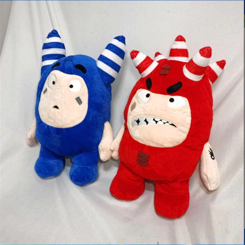 Boneka Anak 2 colores grandes 35 cm original Oddbods Newt Buuble Pogo Zee Jef Fuse slip muñecas de