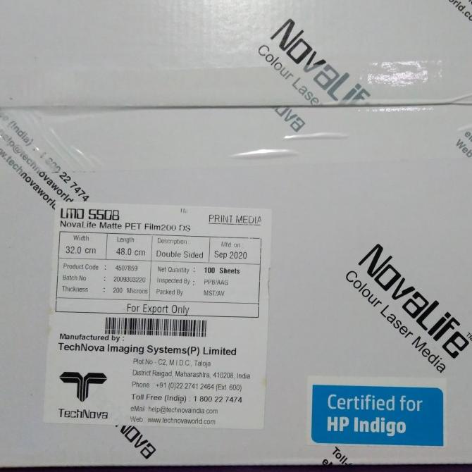 

KERTAS ANTI AIR NOVAJET NEWTOP YUPO LMO 200 DS LASER DAN INDIGO 50 LBR