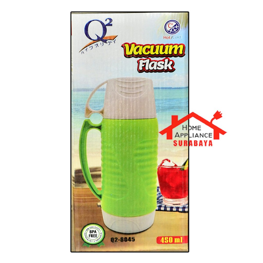 Thermos / Termos Air Panas dan Dingin 450 ML 0.45 L Vacuum Flask Q2 8045 / Q2-8045 Free BPA