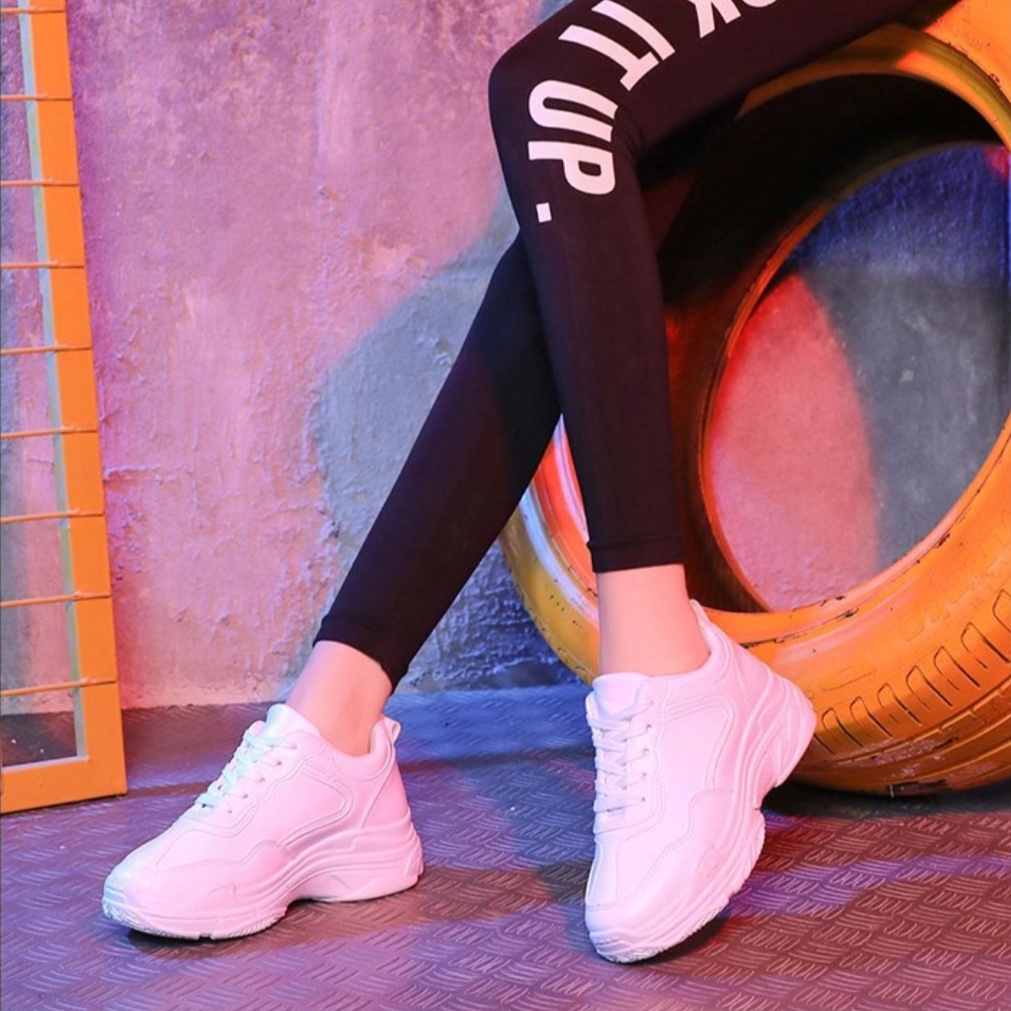 TOKODISNA - SEPATU SNEAKERS WANITA KOREA PUTIH V-2