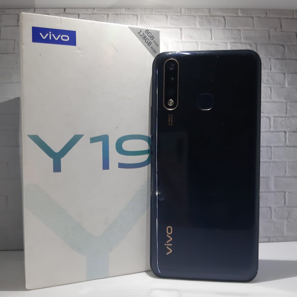 Handphone Hp Vivo Y19 6 128gb Fullset No Hf Second Seken Bekas Murah Shopee Indonesia