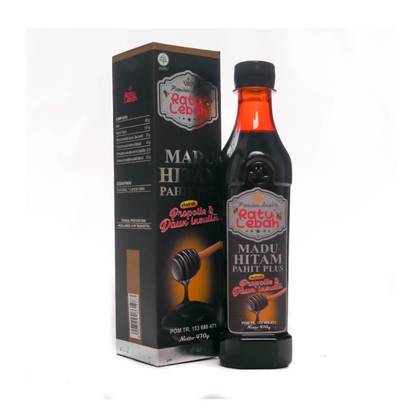 

Madu Hitam Pahit Plus Propolis dan Daun Insulin 470 gram Ratu Lebah