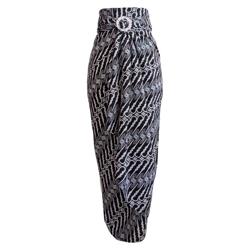 PROMO ROK LILIT BATIK FREE GESPER BAWAHAN KEBAYA ROK PAYA AZALEA KAMBOJA-PARANG HITAM