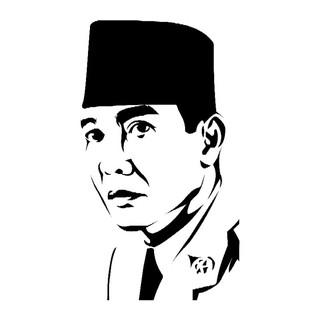 Sticker Cutting Sketsa Soekarno Sticker Wajah Soekarno Shopee Indonesia