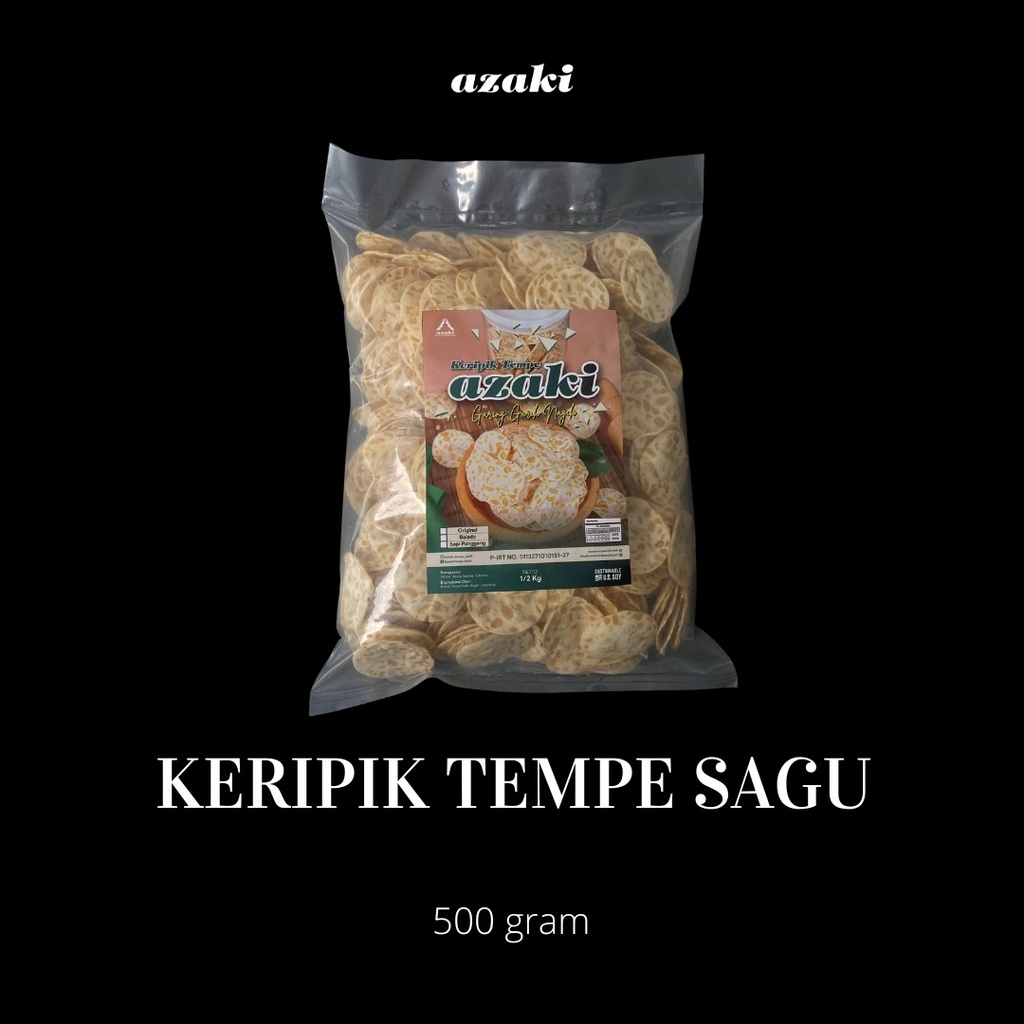 

Keripik Tempe Sagu Azaki kemasan Bulk 500 gram