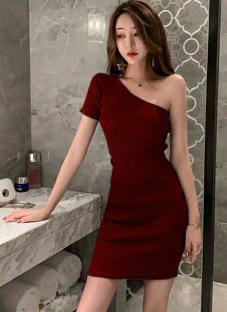 Dress Tarzan Pendek BG9 / DRESS / TERUSAN / DRESS RAJUT WANITA KOREA / BODYCON / MURAH / BEST SELLER