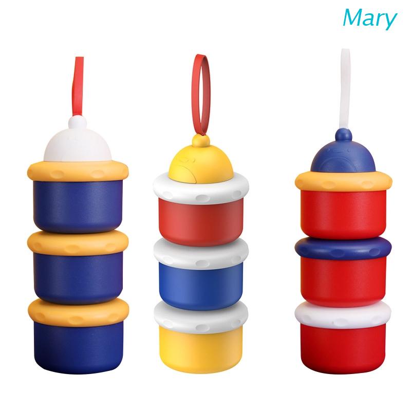 Mary Kotak Dispenser Susu Bubuk / Sereal / Snack Bayi 3 Susun Untuk Travel