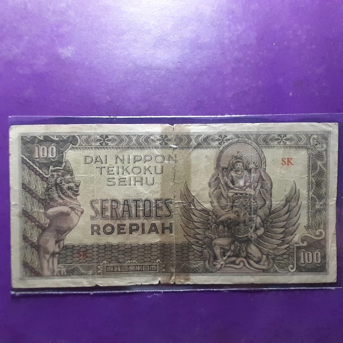 TERBARU uang kuno 100 rupiah dai nippon 1943