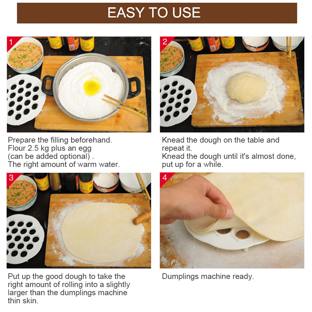 19lubang Ravioli Alat Pembuat Press Adonan Rusia Dumplings Mold Gadget Pastry Maker DIY Dumplings Plastik