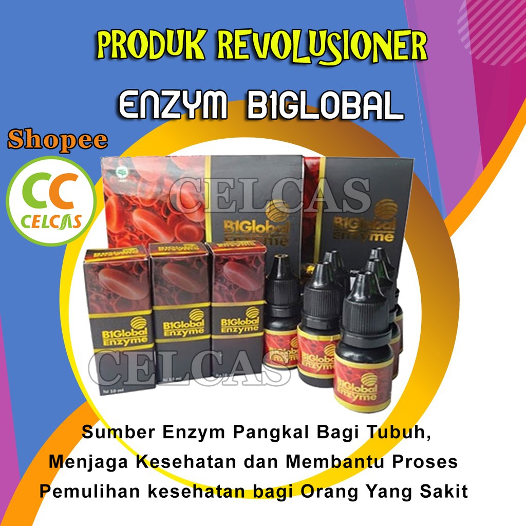 Enzym B1Global Enzyme Original Obat Herbal Stroke, Telinga Tuli, Jantung, Gondok, Kanker Servik