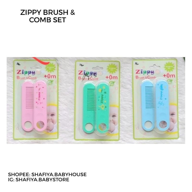 Zippy Brush &amp; Comb Set Sisir Bayi