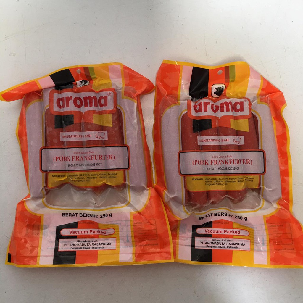 

PORK FRANKFURTER AROMA 250 gr (ORIGINAL) SOSIS BABI