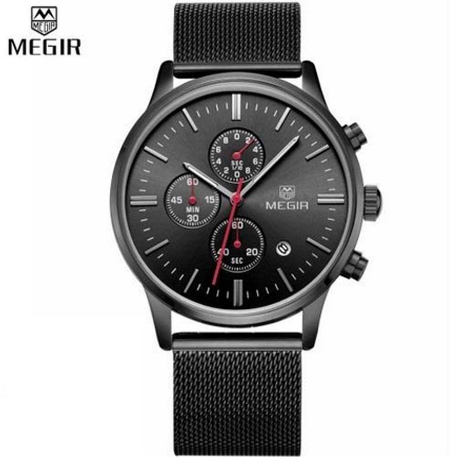 MEGIR 2011 Jam Tangan Pria Original Analog Casual Terbaru - Chrono - Elegant - Waterproof