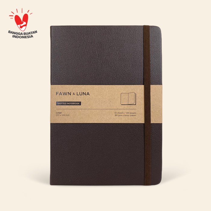 

[RESTOCK] Notebook / Journal A5 Large - Woodside Brown - Buku Jurnal / Agenda - Plain