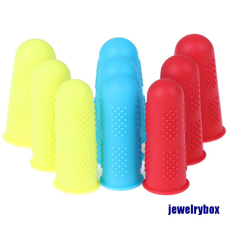 3pcs / set Sarung Jari Bahan Silikon Anti Slip