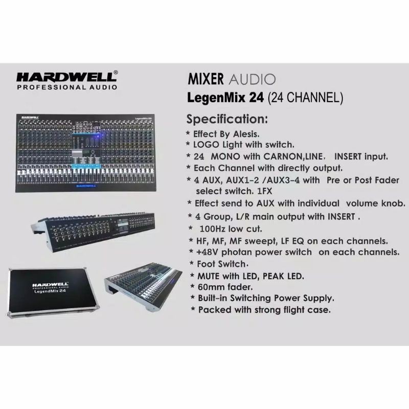 Mixer Audio HARDWELL LegenMix 24 Original 24 Channel