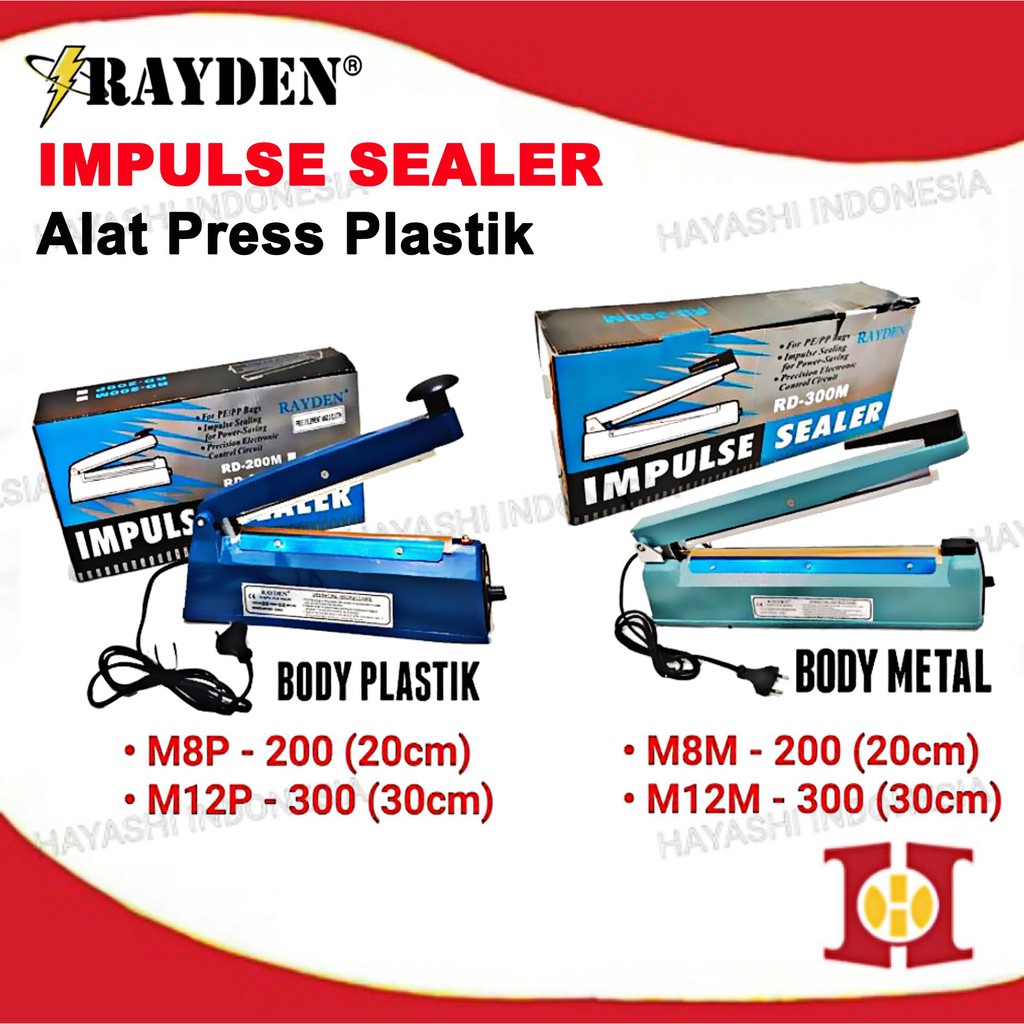 Impulse Sealer PFS 200 300 Mesin Alat Pres Perekat Plastik 20 30 cm