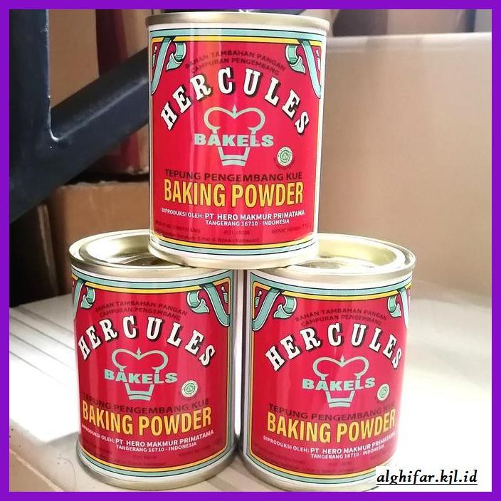 

Redwop-Gnikab- Hercules Baking Powder Tepung Pengembang Kue 110Gr -Hallall.